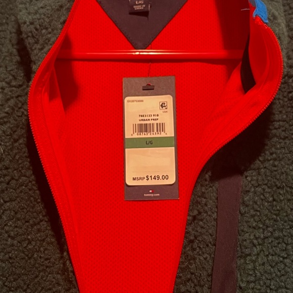 Tommy Hilfiger Men's Botanical Green Hiker Sherpa Full Zip Vest Size L - Picture 6 of 6